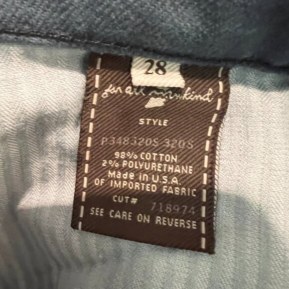 7 For All Mankind Gray Blue Low Rise Crop Dojo Jeans, Size 28 - Picture 12 of 12